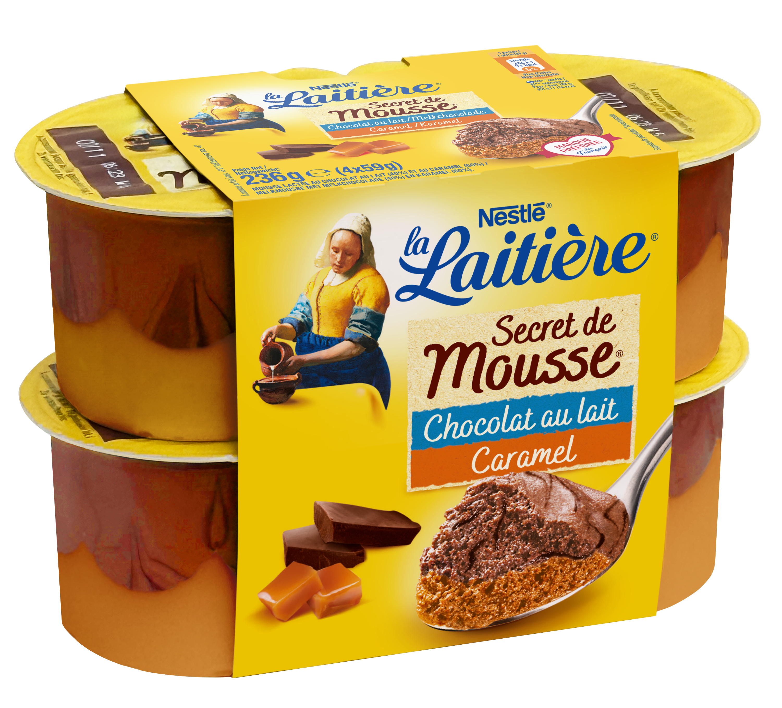 Secret de Mousse La Laitière Chocolat au lait et caramel