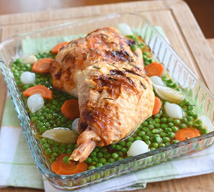 Cuisse De Dinde Au Four Et Sa Jardinière De Légumes