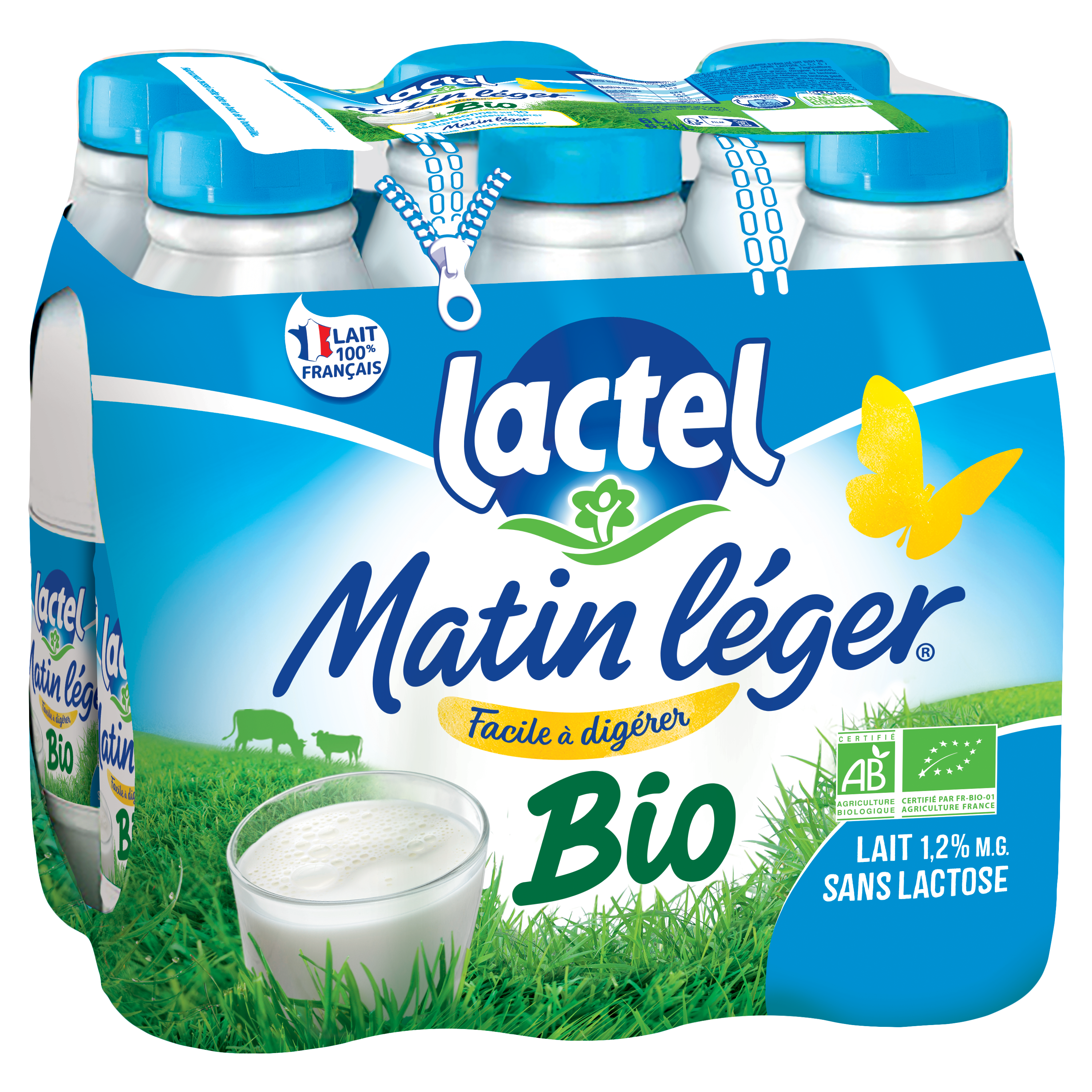 MATIN LEGER DE LACTEL BIO 1,2% M.G. 6X1L