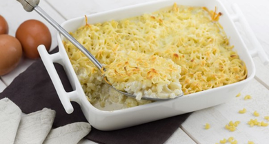 Recette de gratin de pâtes à la sauce béchamel