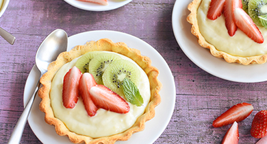 Tartelettes aux fraises et crème pâtissière 