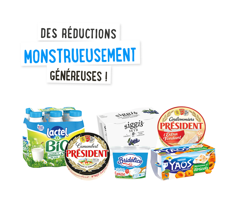 Des réductions monstrueusement généreuses !