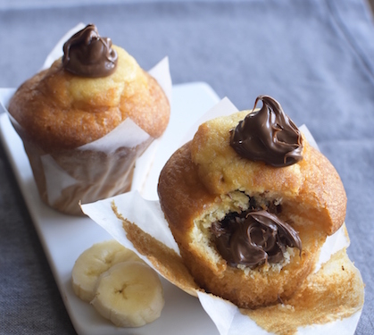 Muffin Banane Coeur De Pate A Tartiner Envie De Bien Manger